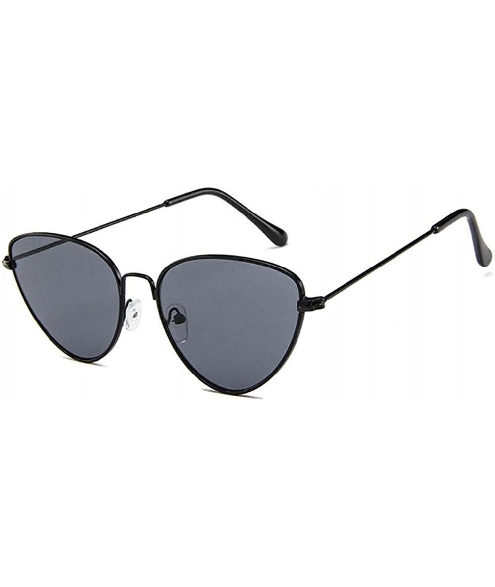 Square MOD-Style Cat eye Series Sunglasses Full Metal Frame Retro Style Black - CN189T2CM5L $34.80