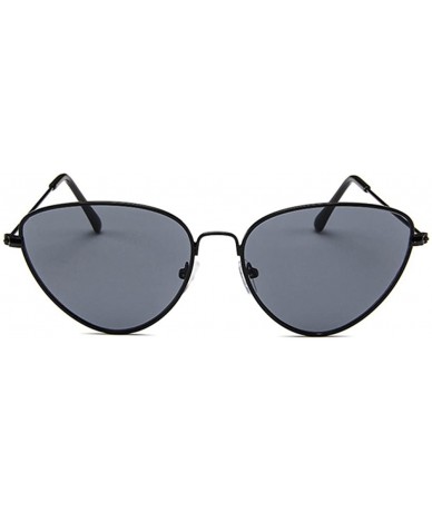 Square MOD-Style Cat eye Series Sunglasses Full Metal Frame Retro Style Black - CN189T2CM5L $34.80