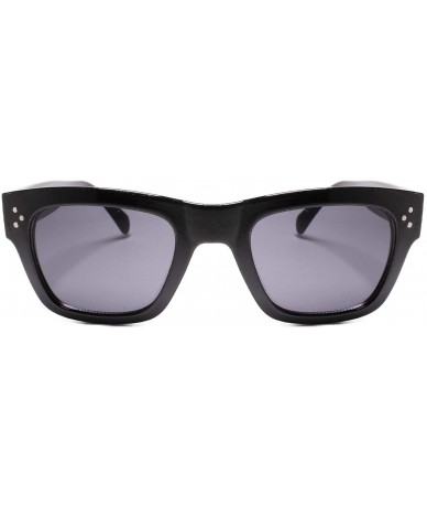 Rectangular Designer Swag Hip Hop Mens Womens Horn Rimmed Rectangle Sunglassese - C118UQD5708 $22.12