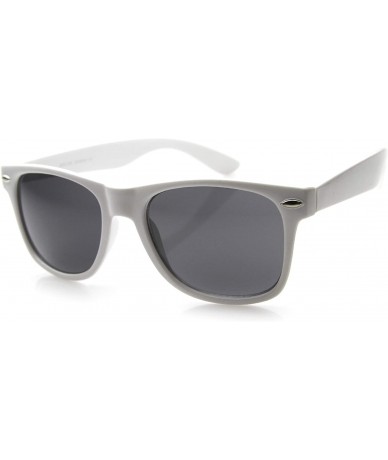 Wayfarer Classic Eyewear 80's Retro Large Horn Rimmed Style Sunglasses (White) - CO11X7EV0DT $21.67