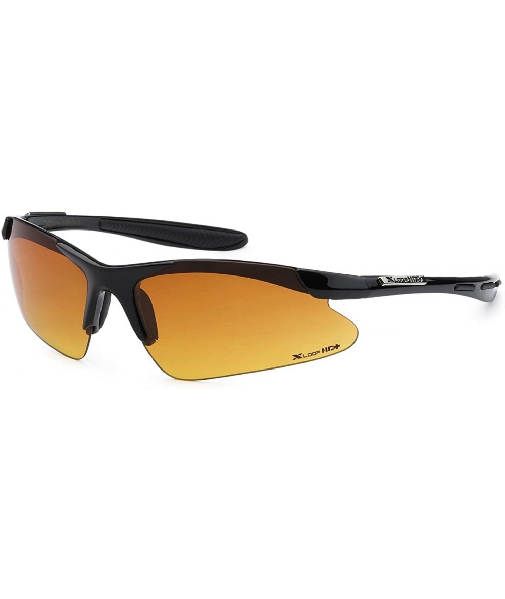 Rimless 5Zero1 HD Men Women Half Frame Outdoor Running Sport Sunglasses - Black - CV11MAHY8F5 $18.72