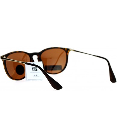 Wayfarer Polarized Lens Rubberized Matte Horn Rim Retro Sunglasses - Tortoise - CX12ITP9ZCN $22.99