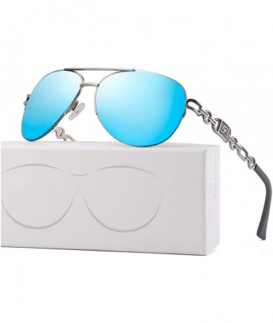 Square Classic Sunglasses Mirrored Vintage Driving - Blue - CQ18TWE9UUA $32.04