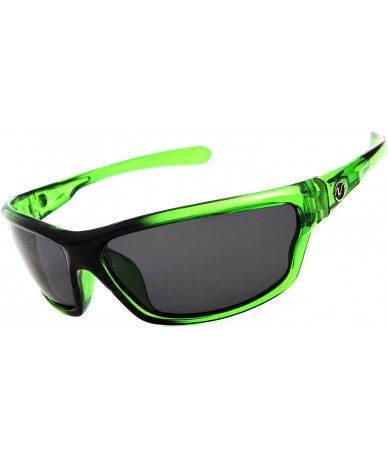 Wayfarer Men's Rectangular Sports Wrap 65mm Polarized Sunglasses - Green - CP11MPTZRB3 $18.92