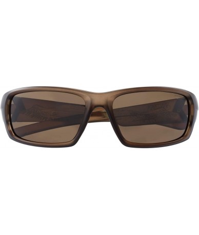 Round Heron Polarized Round Sunglasses - Crystal Brown - C0188KGZIUK $49.13