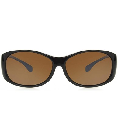 Rectangular Women's Haven-sunset Azt Rectangular Fits Over Sunglasses - Black - CI196EI26O0 $80.50