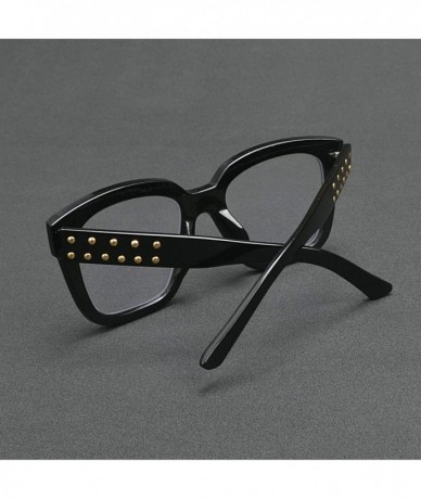 Oversized Large Oversized Square Retro Style Clear Lens Eyewear Sunglasses - Black-clear - CU12NYY1XRK $26.52