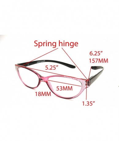 Sport Lightweight Plastic Hanging Reading Glasses Free Pouch SPRING HINGE - Crystal Violet - C117YIUX248 $32.96