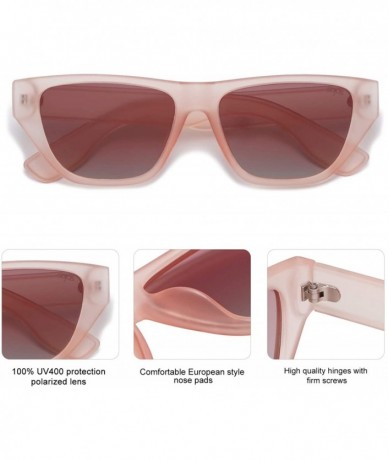 Sport Rectangle Cateye Polarized Women Sunglasses Vintage Sunnies WHIRL SJ2100 - C8198XQTAC6 $22.90