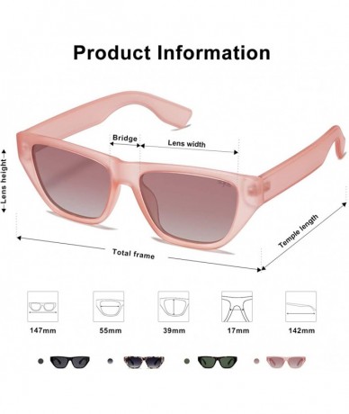 Sport Rectangle Cateye Polarized Women Sunglasses Vintage Sunnies WHIRL SJ2100 - C8198XQTAC6 $22.90