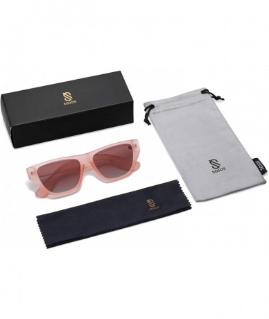 Sport Rectangle Cateye Polarized Women Sunglasses Vintage Sunnies WHIRL SJ2100 - C8198XQTAC6 $22.90