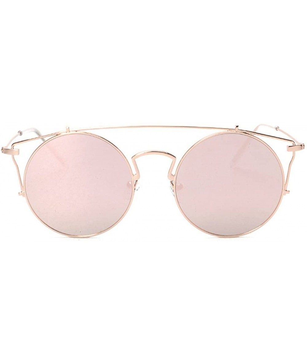 Wrap Women's Cutout Highbrow Sunglasses Round Lens 56mm - D - C217AYS2YOI $17.69