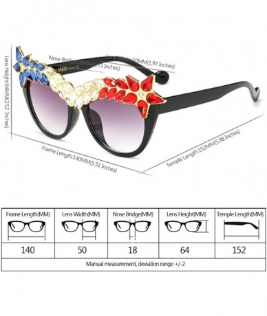 Oversized Womens Luxury Diamond Decorated Sunglasses UV400 Retro Eyeglasses - Style 03 - C918GWWWIWC $25.06