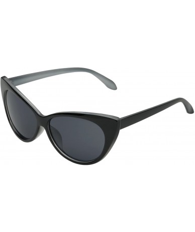 Cat Eye Women's Cat Eye Cute Sunglasses with Multiple Colors Available - Black-silver - CI1272U5GPL $18.59