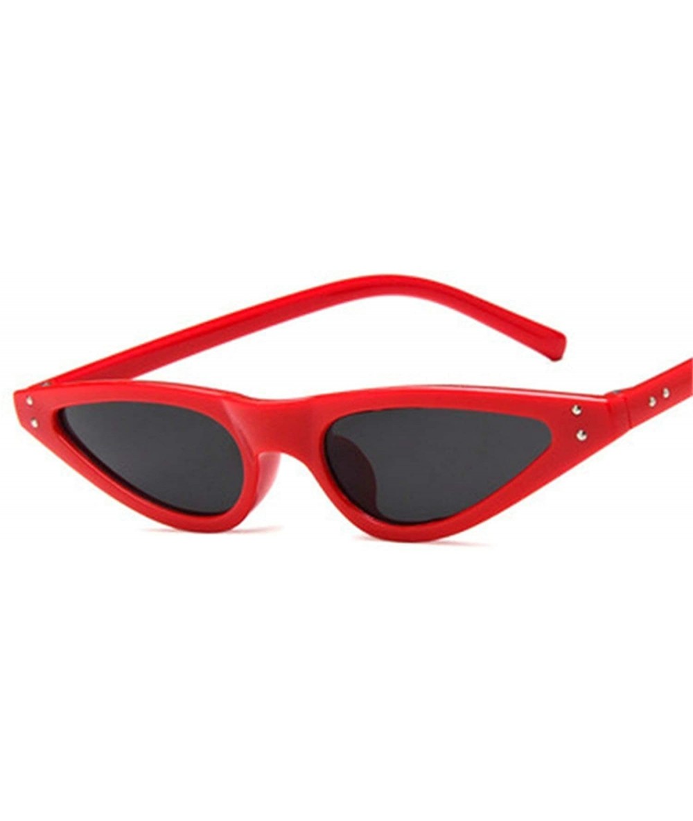 Sport Vintage style Teardrop Cat Eye Sunglasses for Women PC Resin UV 400 Protection Sunglasses - Red Grey - CC18SZUGH8I $29.34