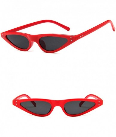 Sport Vintage style Teardrop Cat Eye Sunglasses for Women PC Resin UV 400 Protection Sunglasses - Red Grey - CC18SZUGH8I $29.34