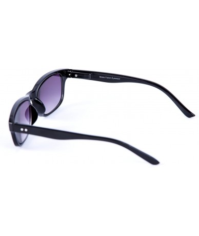 Rectangular The Intellect" Reading Sunglasses - Unisex Full Lens Sun Readers (non bifocal) - Black - CP1256T7FUT $29.17