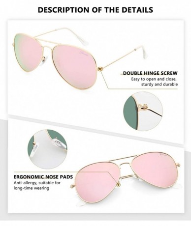 Oval Classic Polarized Aviator Sunglasses UV Mirrored Lens Metal Retro Shades - CV196MAQ25D $23.48