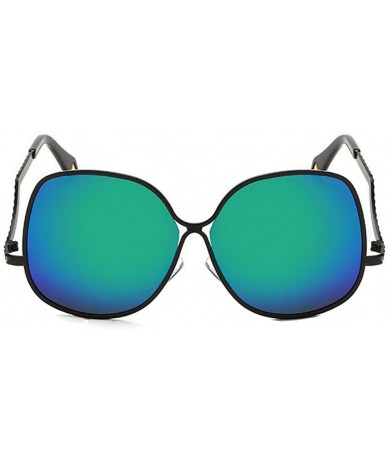 Rectangular Super Star Best Love Amazing Frame Designed Sunglasses For Womens - Black/Green - C111ZBUGVQ3 $41.19