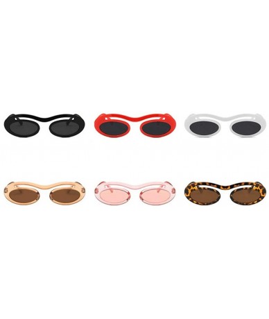 Round Chic Small Round Ultra Light Frame Oval Candy Color Unisex Party Sunglasses UV400 - Pink - CJ18LMZRQLR $21.44