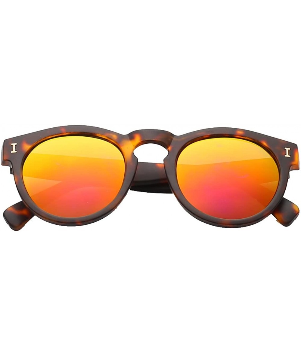 Oval Flat Matte UV400 Revo Color Resin Lens Retro Outdoor Goggle Sunglasses-5 Colour - CN184U4ZGTL $16.99