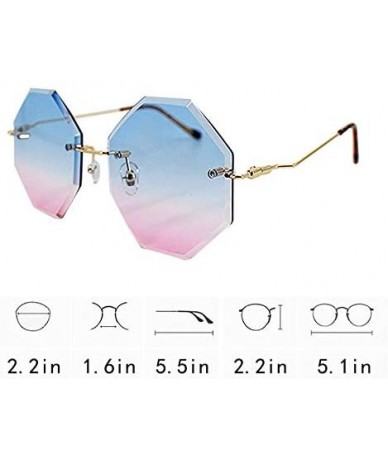 Cat Eye Color Lens Sunglasses Stylish Sunnies Eyewear Metal Sunglasses - D - Dark Blue & Red - CM18QDOTRW2 $27.66