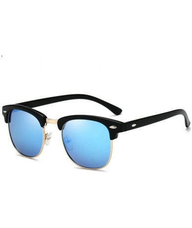 Semi-rimless Polarized Sunglasses Men Women Eye Sun Glasses Semi Rimless Men Sunglasses - C8 - CV194OLNYYQ $39.71