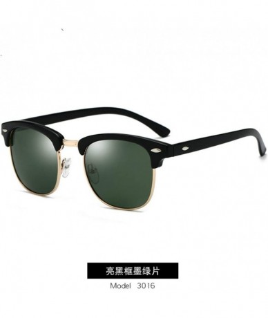 Semi-rimless Polarized Sunglasses Men Women Eye Sun Glasses Semi Rimless Men Sunglasses - C8 - CV194OLNYYQ $39.71