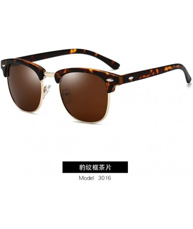 Semi-rimless Polarized Sunglasses Men Women Eye Sun Glasses Semi Rimless Men Sunglasses - C8 - CV194OLNYYQ $39.71