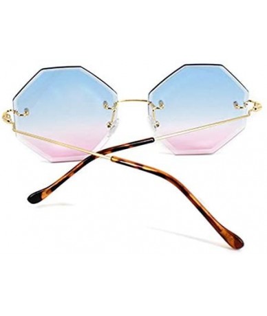 Cat Eye Color Lens Sunglasses Stylish Sunnies Eyewear Metal Sunglasses - D - Dark Blue & Red - CM18QDOTRW2 $27.66