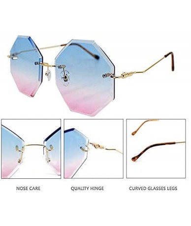 Cat Eye Color Lens Sunglasses Stylish Sunnies Eyewear Metal Sunglasses - D - Dark Blue & Red - CM18QDOTRW2 $27.66