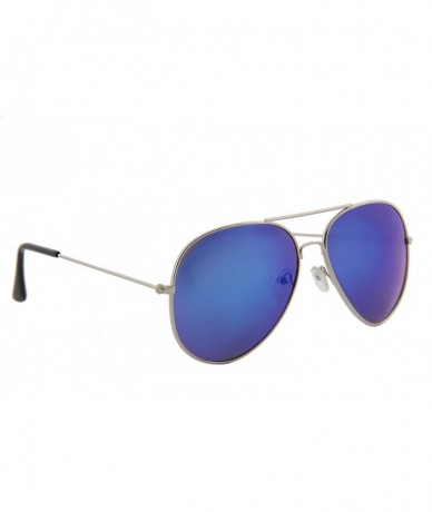 Aviator Unisex Sunglasses Classic Double Bridge Design Mirrored Classic Aviator - CP18I4DGXZK $20.09