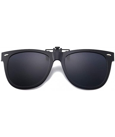 Aviator Polarized Clip-on Sunglasses Anti-Glare Driving Glasses for Prescription Glasses - Black - CK1947WQ202 $19.25