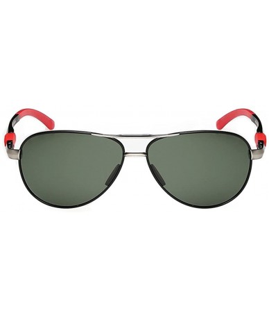 Oval Mens Sunglasses Aviator Lens Metal Frame Light weight Designed - Red/Green - C211ZBUGDS9 $40.57