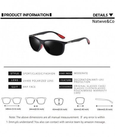 Sport Retro Classic Polarized UV 400 Sunglasses for Men P201907 - Black - C118RKC4K4C $27.44