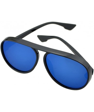 Oversized Female Exaggerated Oversized Plastic Sunglasses for Fancy Women with Sunglasses Case - Blue - CF18D0IC75T $17.90