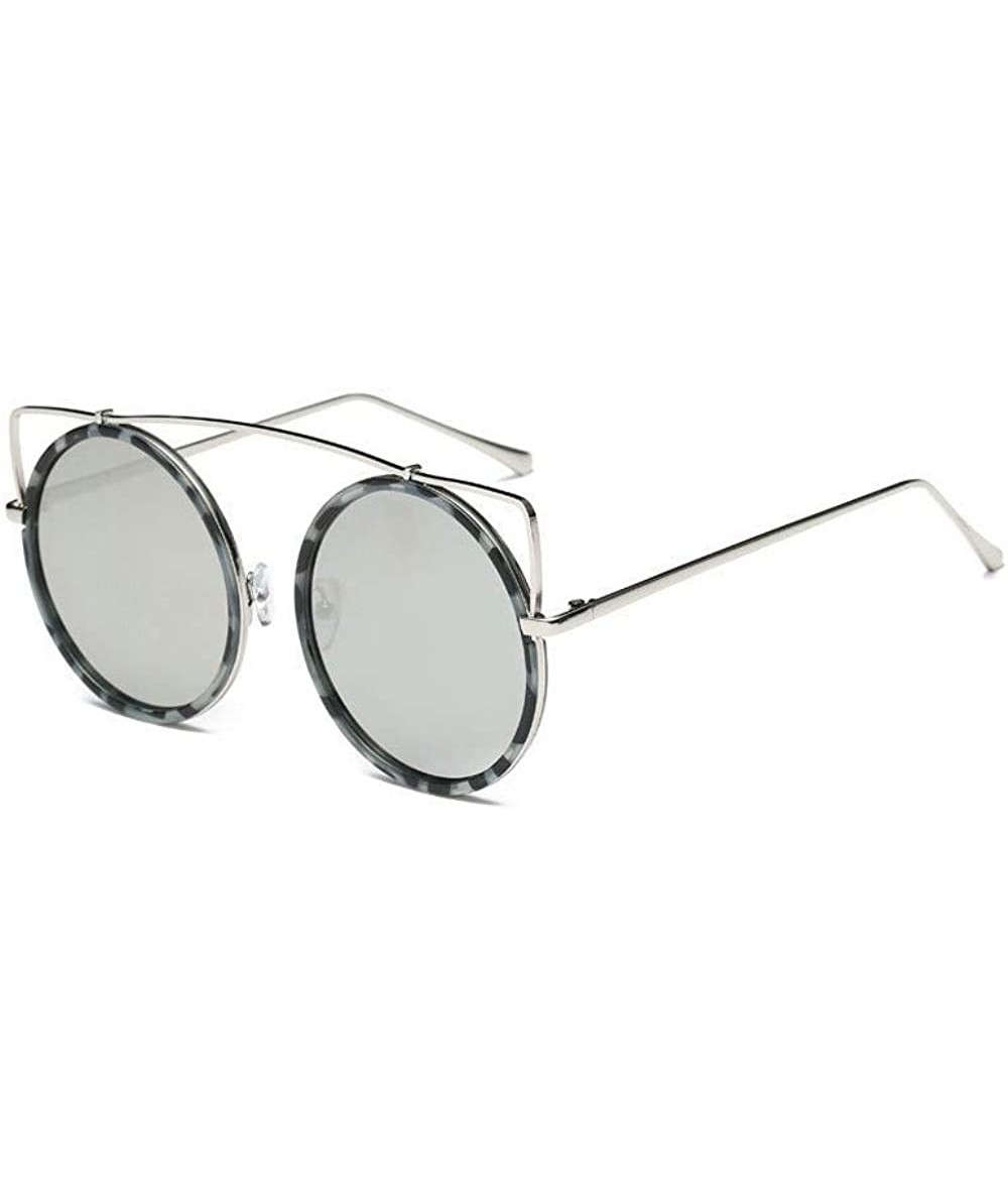 Square Men Women Clear Lens Sunglasses Metal Spectacle Frame Fashion Sunglasses - D - CU18SQRNODR $18.36