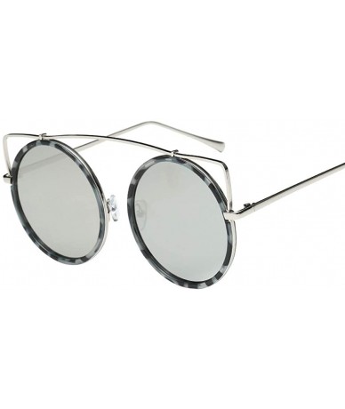 Square Men Women Clear Lens Sunglasses Metal Spectacle Frame Fashion Sunglasses - D - CU18SQRNODR $18.36