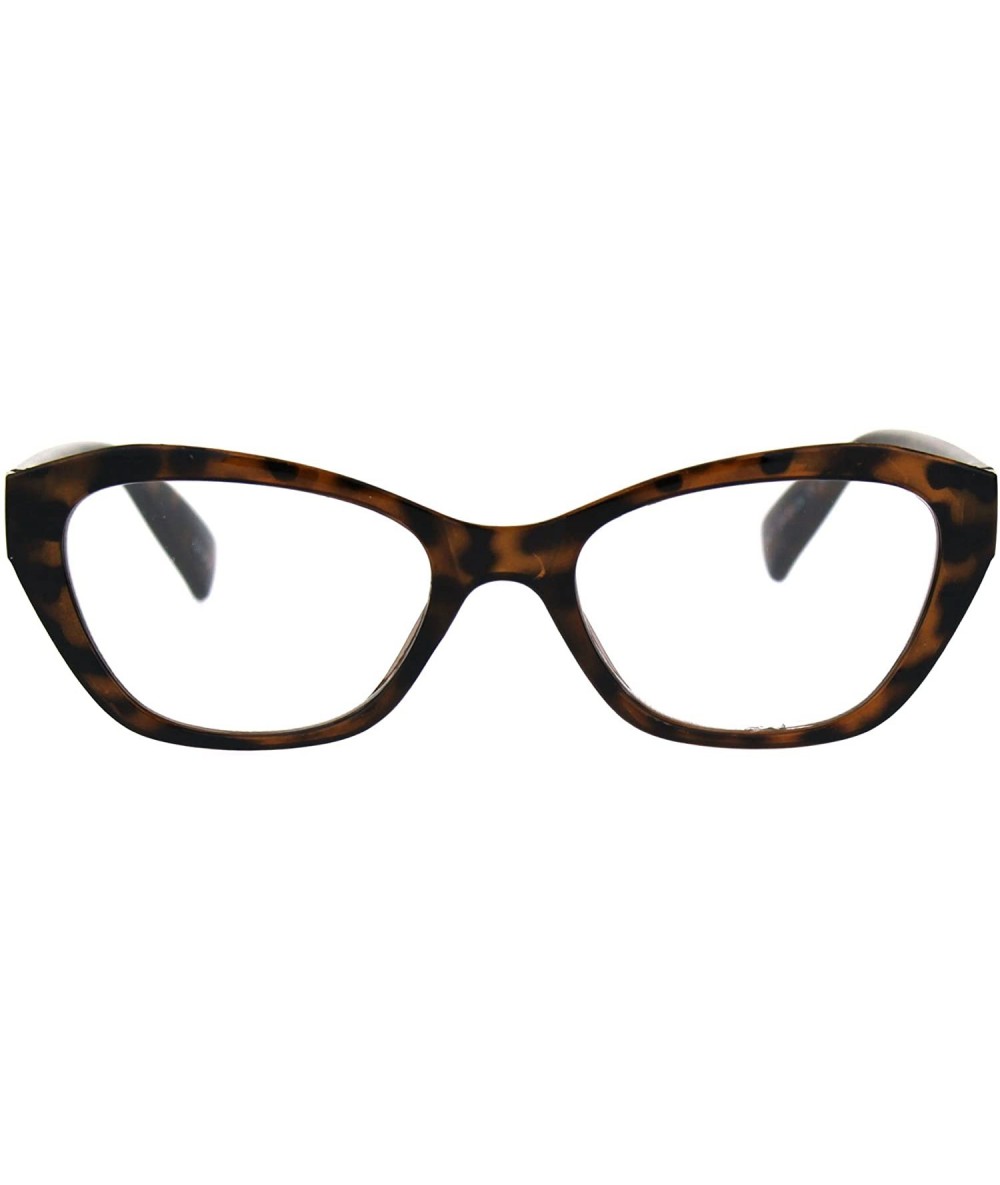 Oval Womens Luxury Fashion Narrow Cat Eye Style Plastic Frame Reading Glasses - Tortoise - C9183K335XC $18.95