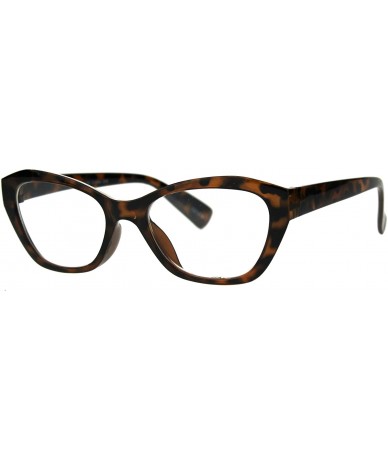 Oval Womens Luxury Fashion Narrow Cat Eye Style Plastic Frame Reading Glasses - Tortoise - C9183K335XC $18.95