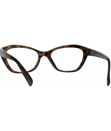 Oval Womens Luxury Fashion Narrow Cat Eye Style Plastic Frame Reading Glasses - Tortoise - C9183K335XC $18.95