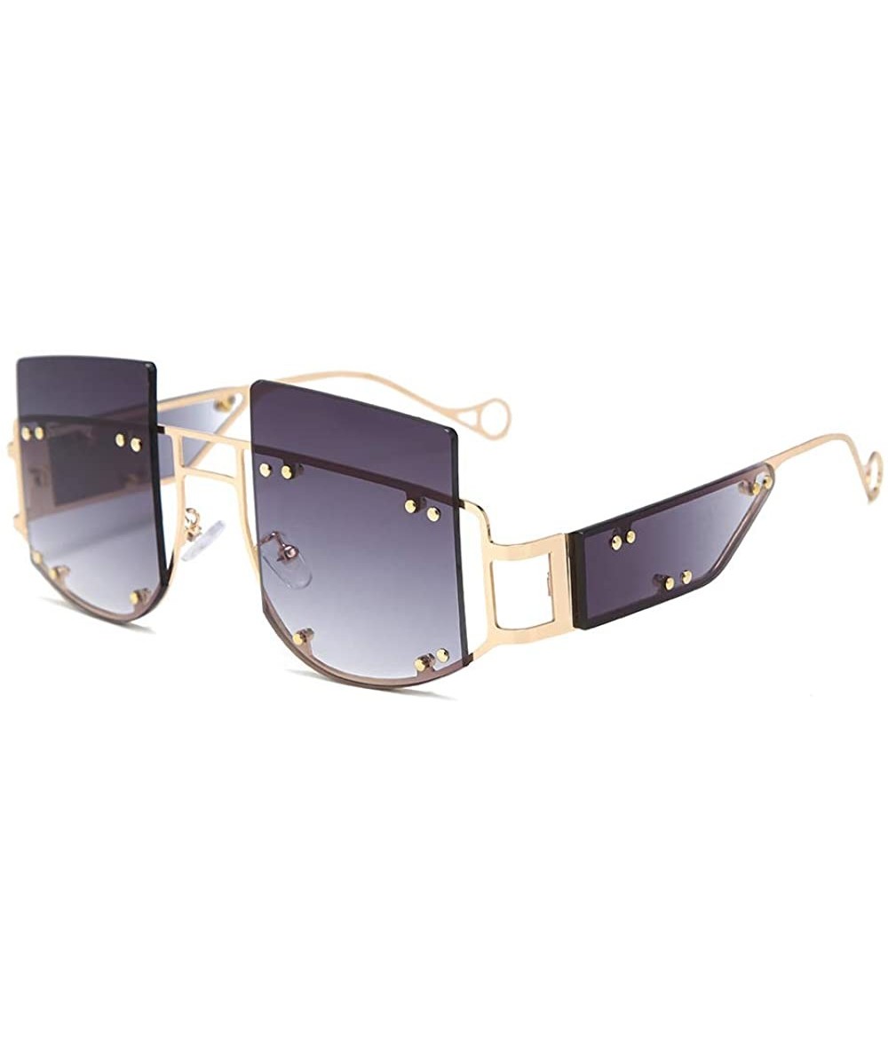 Oversized Square Oversized Sunglasses Classic Fashion Style sun glassses for Women - C1 - CS18ZUGKMYN $18.79