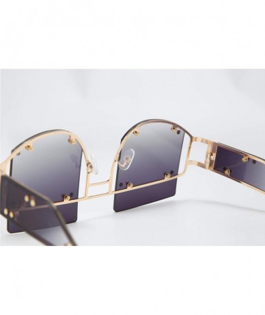 Oversized Square Oversized Sunglasses Classic Fashion Style sun glassses for Women - C1 - CS18ZUGKMYN $18.79