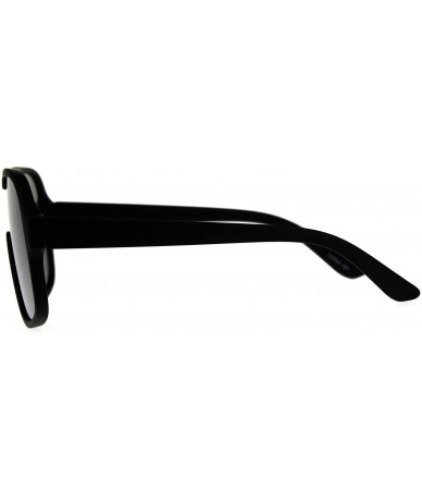 Shield Color Mirror Futuristic Robotic Shield Plastic Racer Sunglasses - Black Silver - C518CR9SOAW $19.01