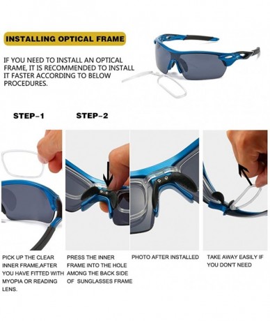 Sport Sports Cycling Sunglasses for Men Women Unbreakable Shade Glasses for Running Bike Large - Blue - CH18Y35WMHH $22.99