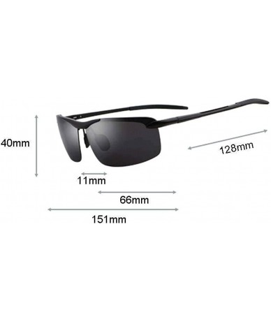 Semi-rimless Polarized Sunglasses - UV Protection Light Sturdy Classic Men Women Glasses for Sports Driving Fishing Outdoor -...