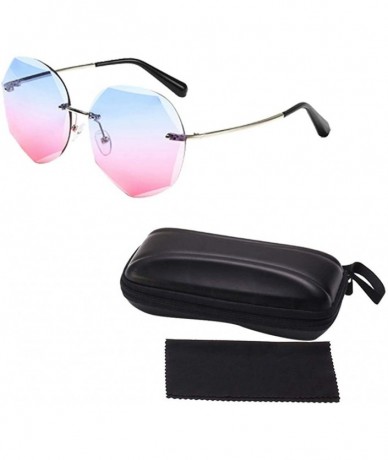 Oval Ladies Vintage Small Sunglasses Oval Slim Metal Frame Candy Color Classic Glasses - E - CE196ID38EH $23.41