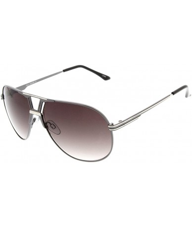 Aviator Optical Quality Avant-Garde Design Metal Aviator Sunglasses (Gunmetal/Smoke) - CF116RGI1EZ $26.93