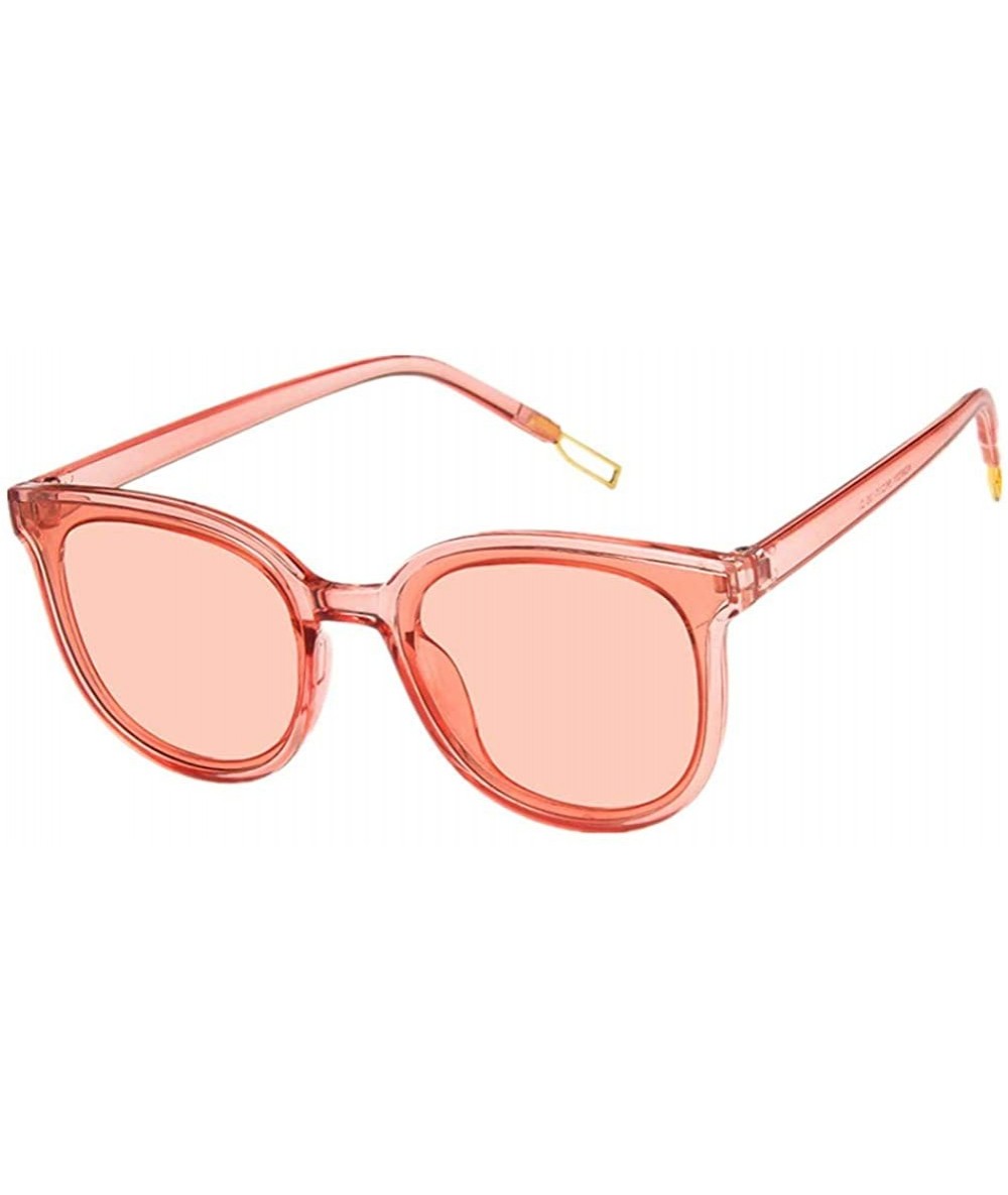 Round Fashion Round Sunglasses for Women Oversized Vintage Shades - Pink - CC18RH6SHTX $16.43