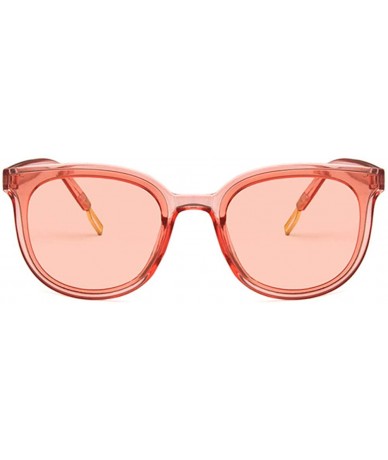 Round Fashion Round Sunglasses for Women Oversized Vintage Shades - Pink - CC18RH6SHTX $16.43